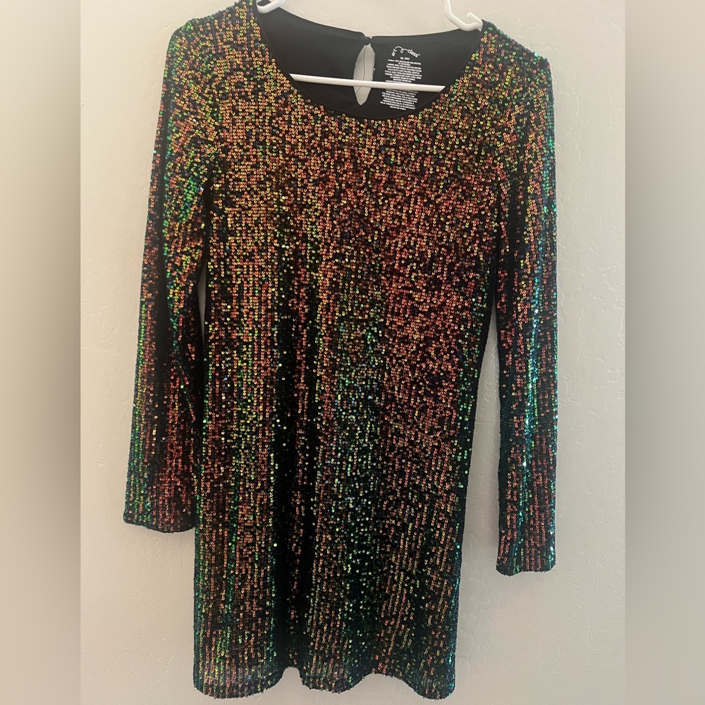 Art Class Multicolor Sequin Kids Formal Dress